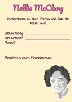 Vorschau - Arbeitsblätter - Der Internationale Frauentag - Steckbriefe bekannter Frauenrechtlerinnen & Feministinnen - Seite 2