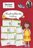 Vorschau - Arbeitsblätter - Abschreibkartei Frühling SAS | Deutsch Klasse 2-3 - Deckblatt