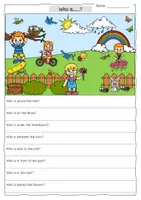 Vorschau - Arbeitsblätter - ENGLISCH - Who is under/ in/ above/ ..... - Seite 1