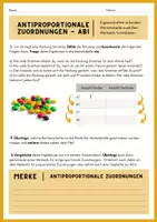 Vorschau - Arbeitsblätter - Arbeitsblätter zu Antiproportionale Zuordnungen - Deckblatt