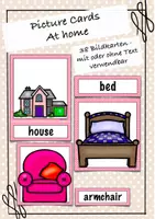 Vorschau - Bildkarten - Picture cards - At home - Deckblatt