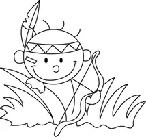 Aperçu - Matériel pour travaux manuels / dessin - Coloriages Indien - Page de couverture