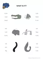Aperçu - Feuilles d'exercices - Zoo Animals - BODY PARTS Peg Cards - Page 2