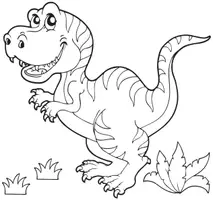 Aperçu - Matériel pour travaux manuels / dessin - Coloriage dinosaure - Page de couverture