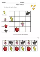 Vorschau - Arbeitsblätter - Herbst Sudoku Knobeleien - leicht für deine Herbst Stationen - Seite 1