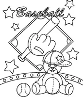 Aperçu - Matériel pour travaux manuels / dessin - Coloriages Baseball - Page 1