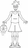 Aperçu - Matériel pour travaux manuels / dessin - Coloriages Basketteur - Page 1