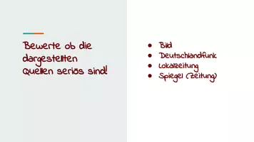 Vorschau - Präsentationen/Tafelbilder - Präsentation: Seriöse Quellen nutzen & Fake-News erkennen - Unterrichtsentwurf - Seite 3