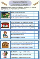 Aperçu - Feuilles d'exercices - Carte à agrafer "das Martinsfest" Allemand - Page de couverture