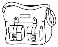 Aperçu - Matériel pour travaux manuels / dessin - Coloriage Cartable - Page 2