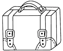Aperçu - Matériel pour travaux manuels / dessin - Coloriage Cartable - Page de couverture