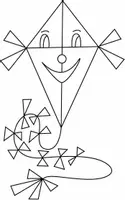 Aperçu - Matériel pour travaux manuels / dessin - Coloriage Cerf volant - Page de couverture