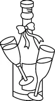 Aperçu - Matériel pour travaux manuels / dessin - Coloriage Champagne - Page de couverture
