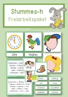 Vorschau - Stundenentwürfe - „stummes h“ - Diverses Freiarbeitsmaterial - Deckblatt