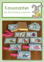 Vorschau - Stationenlernen - Konsonanten am Wortanfang erkennen - Deckblatt