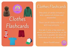 Aperçu - Jeux - Flashcards de vocabulaire sur les vêtements en ANGLAIS - Clothes Vocabulary Flashcards for ESL - Page 2