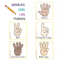 Vista previa - Hojas de trabajo - Signos con las manos (gestión de aula) - Portada