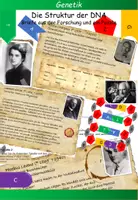 Vorschau - Arbeitsblätter - Genetik: Struktur der DNA (Puzzle, historische Forschung) - Deckblatt