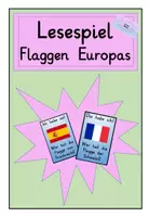 Vorschau - Spiele - Lesespiel/Legespiel zum Thema Flaggen Europas - Deckblatt