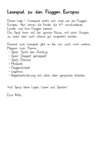 Vorschau - Spiele - Lesespiel/Legespiel zum Thema Flaggen Europas - Seite 1