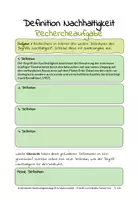 Vorschau - Stundenentwürfe - Nachhaltigkeit: Definition und die Säulen der Nachhaltigkeit (Klimamaterial) - Seite 1