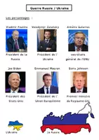 Aperçu - Feuilles d'exercices - questionnaire / résumé de la guerre en Ukraine - Page de couverture