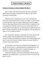 Aperçu - Feuilles d'exercices - questionnaire / résumé de la guerre en Ukraine - Page 3