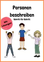 Vorschau - Unterrichtsreihen - Personen beschreiben - Heft mit verschiedenen Aufgaben + Lösungen - Deckblatt