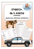 Vorschau - Arbeitsblätter - Adjectives, opposites and comparisons - Deckblatt