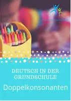 Vorschau - Arbeitsblätter - Rechtschreibung: Doppelkonsonanten, f / ff, l / ll, m / mm, n / nn, p / pp, r / rr, s / ss, t / tt - Deckblatt