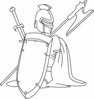 Aperçu - Matériel pour travaux manuels / dessin - Coloriages Chevalerie - Page 1