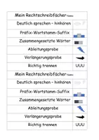 Vorschau - Merkblätter - Mein Rechtschreibfächer - Deckblatt