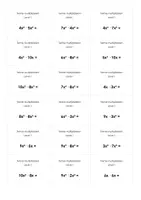 Vorschau - Aufgabenkarten - Terme multiplizieren - Karteikarten - Deckblatt