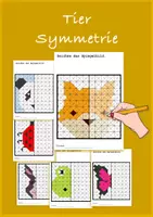 Vorschau - Arbeitsblätter - Tier Symmetrie - Spiegelbilder zeichnen - Deckblatt