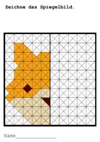 Vorschau - Arbeitsblätter - Tier Symmetrie - Spiegelbilder zeichnen - Seite 2