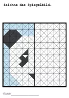 Vorschau - Arbeitsblätter - Tier Symmetrie - Spiegelbilder zeichnen - Seite 3