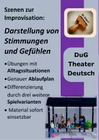 Vorschau - Arbeitsblätter - Improvisation / Theater-Übungen: Szenen zu Stimmungen, Gefühlen, Mimik, Gestik, Körperhaltung - Deckblatt