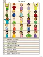 Vorschau - Arbeitsblätter - Puzzle di lettura - Chi sono? - Le persone - Seite 1
