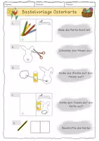 Vorschau - Arbeitsblätter - Bastelvorlage Osterkarte FREEBIE - Seite 1