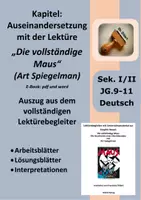 Vorschau - Unterrichtsreihen - Unterrichtsmaterial zur Graphic Novel Maus (Spiegelman): Annäherungen (Auszug aus dem Lektürebegleiter) - Deckblatt