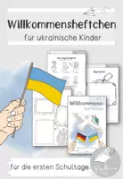 Vorschau - Arbeitsblätter - Willkommensheftchen für ukrainische Kinder - Deckblatt