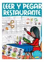 Aperçu - Feuilles d'exercices - en el restaurante / la comida Español / Espagnol) leer y pegar - Page de couverture