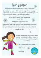 Aperçu - Feuilles d'exercices - invierno Español / Espagnol LEER Y PEGAR - Page 1