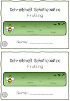 Vorschau - Arbeitsblätter - Paket: Schüttelwörter und Schüttelsätze Frühling #hellospringateduki - Seite 1