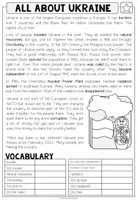 Vorschau - Arbeitsblätter - ALL ABOUT UKRAINE - Reading Comprehension (2-fach differenziert + Conversation Strips) - Seite 2