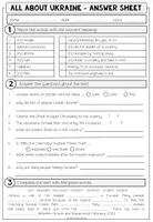 Vorschau - Arbeitsblätter - ALL ABOUT UKRAINE - Reading Comprehension (2-fach differenziert + Conversation Strips) - Seite 3