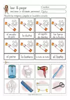 Vorschau - Arbeitsblätter - higiene y belleza LEER Y PEGAR Arbeitsblätter Spanisch - Seite 3