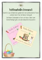 Vorschau - Mal- und Bastelvorlagen - Frühlingshafter Ostergruß Schöne Ferien - Seite 1