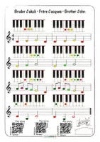 Vorschau - Arbeitsblätter - 🎶 Musik BRUDER JAKOB im Pop-Style für Piano Musik Grundschule Musik Sekundarstufe - Seite 1