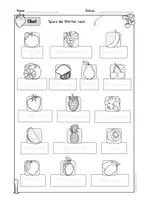 Aperçu - Apprentissages en autonomie - Allemand - Feuilles d'exercices sur le thème des fruits (Obst) - Deutsch Worksheets - Page 1